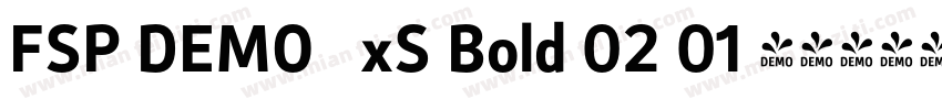 FSP DEMO   xS Bold 02 01 英文字体字体转换